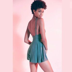 UO blue romper dress